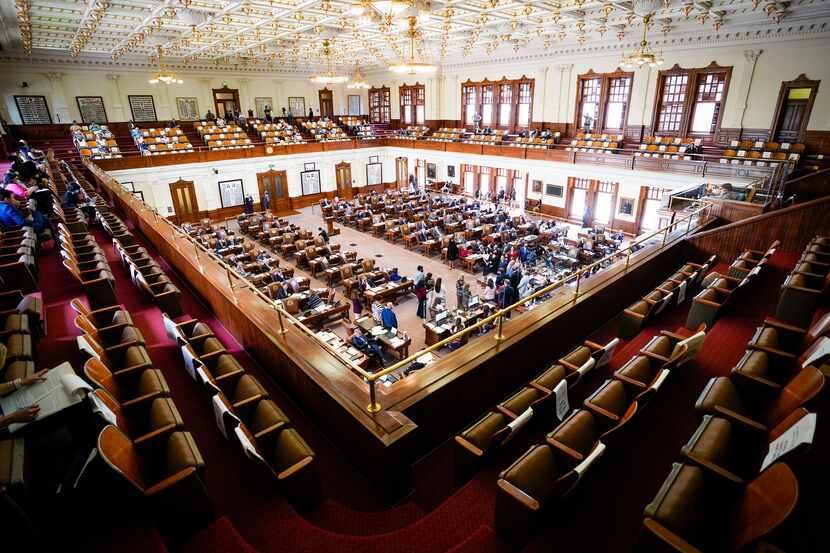 La cámara legislativa en el Capitolio de Austin, capital de Texas.