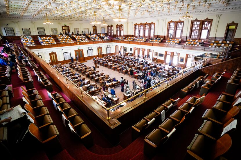 The House Chamber at the Texas Capitol is pictured during the 87th Texas legislature on...