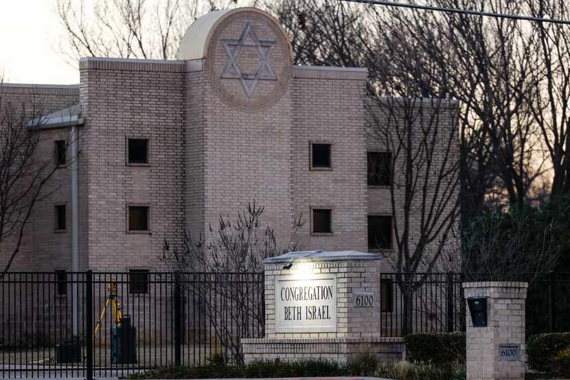 The Congregation Beth Israel synagogue on the day after an 11-hour standoff.