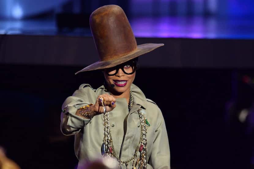 FILE - In this Nov. 6, 2015 file photo, host Erykah Badu appears at the 2015 Soul Train...