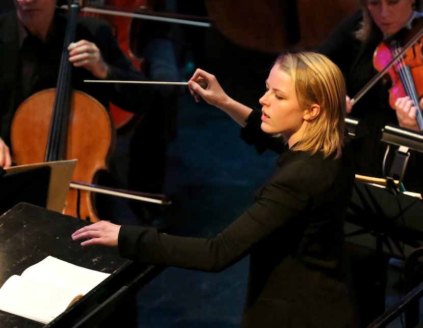 Ruth Reinhardt conducts at City Performance Hall on Friday, May 19, 2017.  