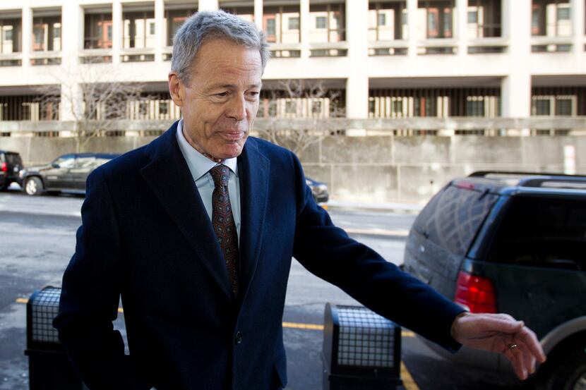 Time Warner CEO Jeff Bewkes arrives at the federal courthouse March 22, 2018, in Washington....
