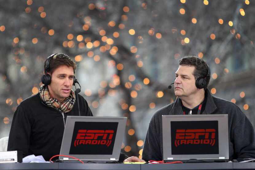 ESPN Radio's Mike (Greenberg; left) & Mike (Golic; right) In The Morning began their Super...