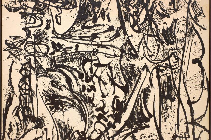 Jackson Pollock’s  large, black-and-white  Echo: Number 25  can be seen at the Dallas Museum...