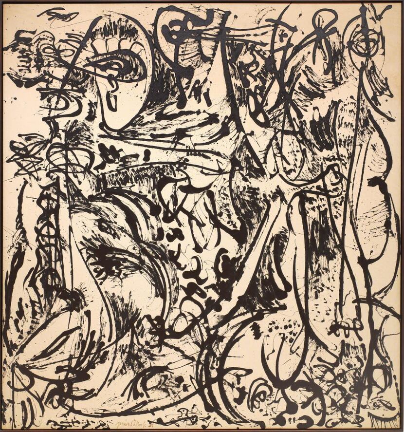 Jackson Pollock’s  large, black-and-white  Echo: Number 25  can be seen at the Dallas Museum...