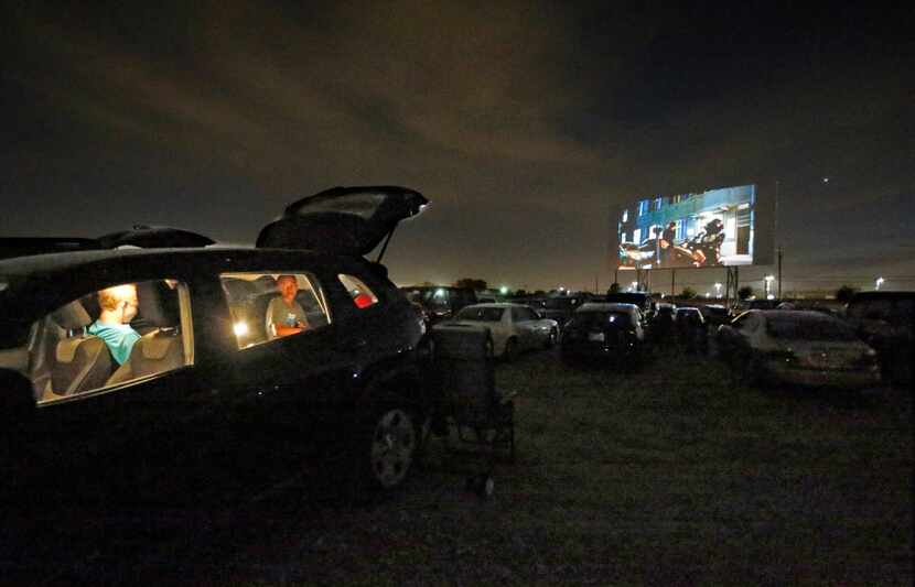 The movie Inferno starring Tom Hanks was shown at the Coyote Drive-In in Lewisville on Oct....