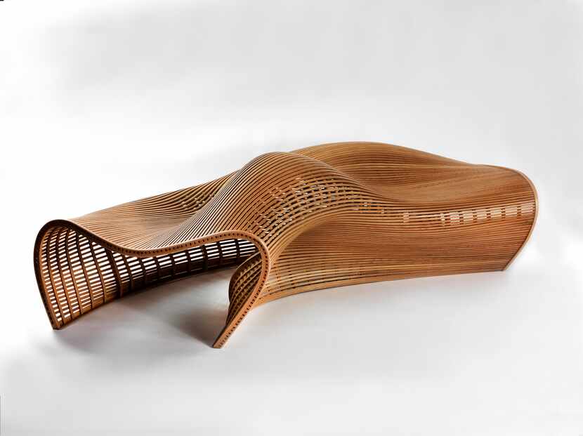 Artist Matthias Pliessnig's Drift, 2011, is crafted of white oak and bamboo, and will be on...