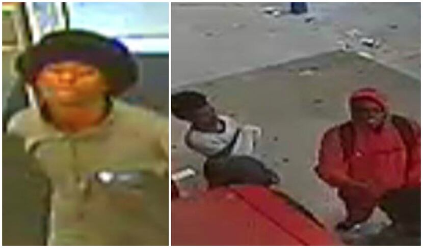 Police released surveillance images of the four suspects in Saturday's robbery.