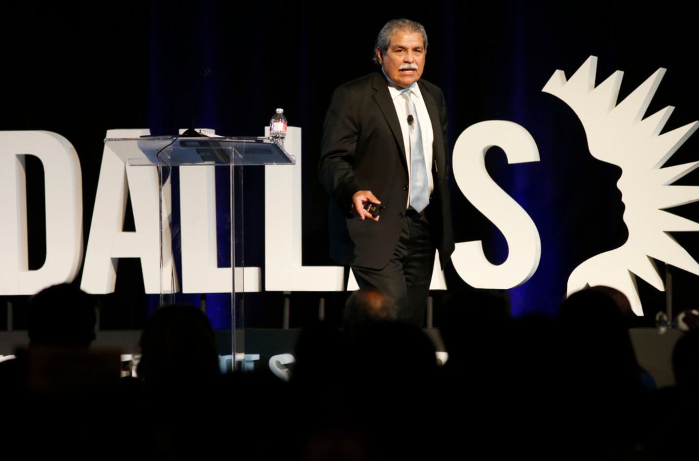 Dallas Independent School District superintendent Dr. Michael Hinojosa speaks at the Dallas...