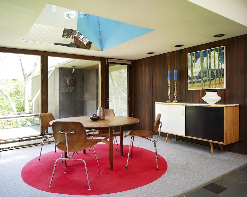 A skylight in the dining room, shown in 2008, had to be removed because of water damage....