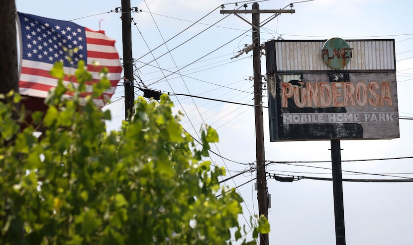 Haltom City would not issue a permit for Parkway Communities to replace this sign with a new...