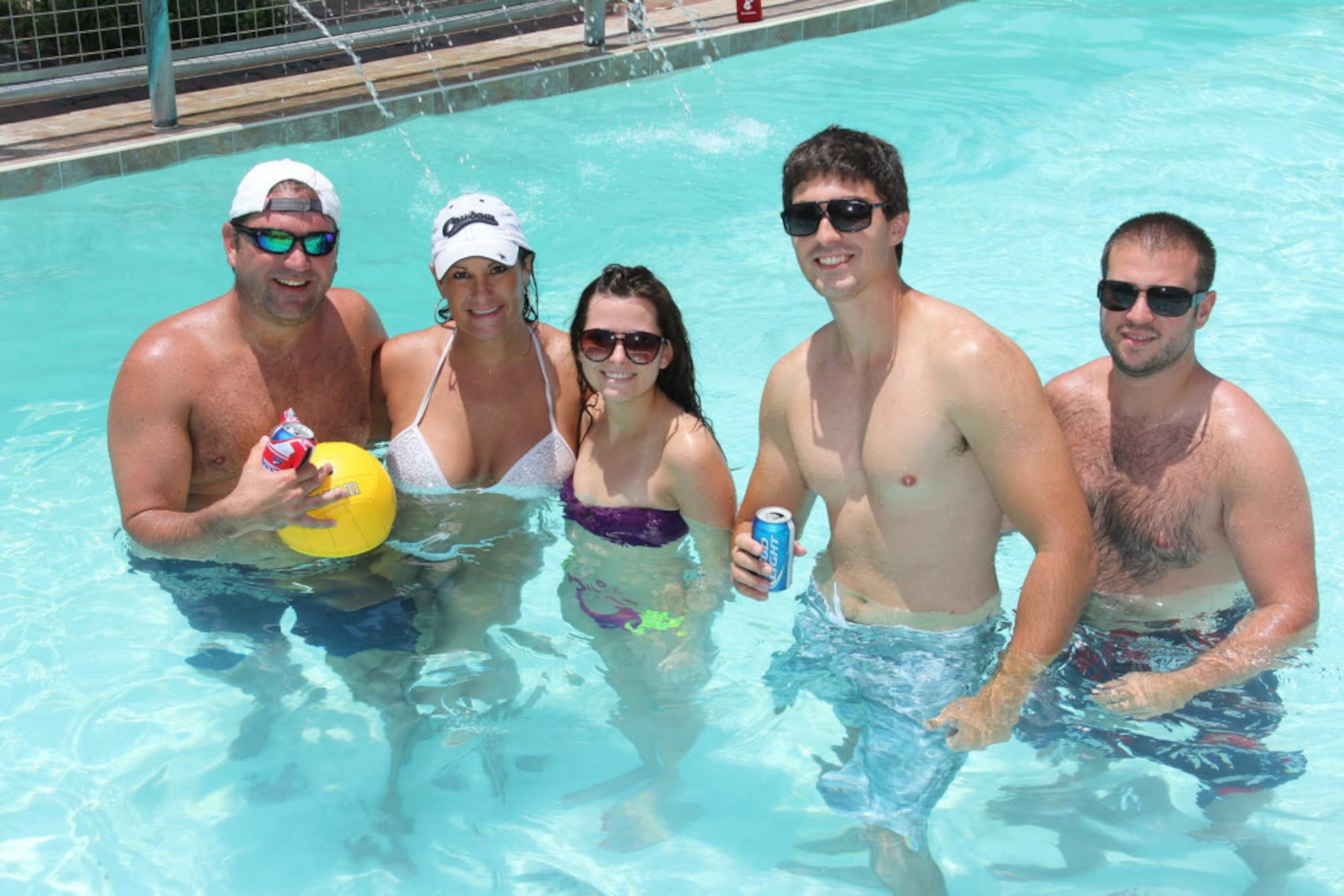 FC Dallas pool party benefitting FC Dallas Foundation for kids and the troops at Legacy...