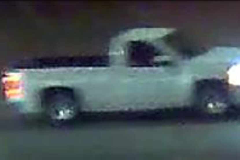 Police released this image of a white pickup they say was involved in the shooting death of...