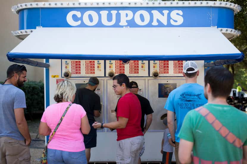 First stop at every State Fair of Texas trip: the coupon booth.