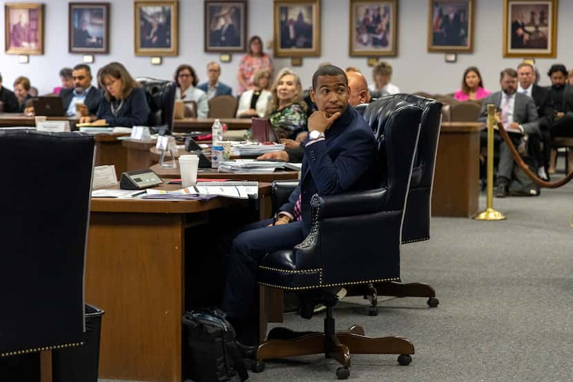 Josue Tamarez Torres, Dallas Independent School District teacher, attends a State Board for...