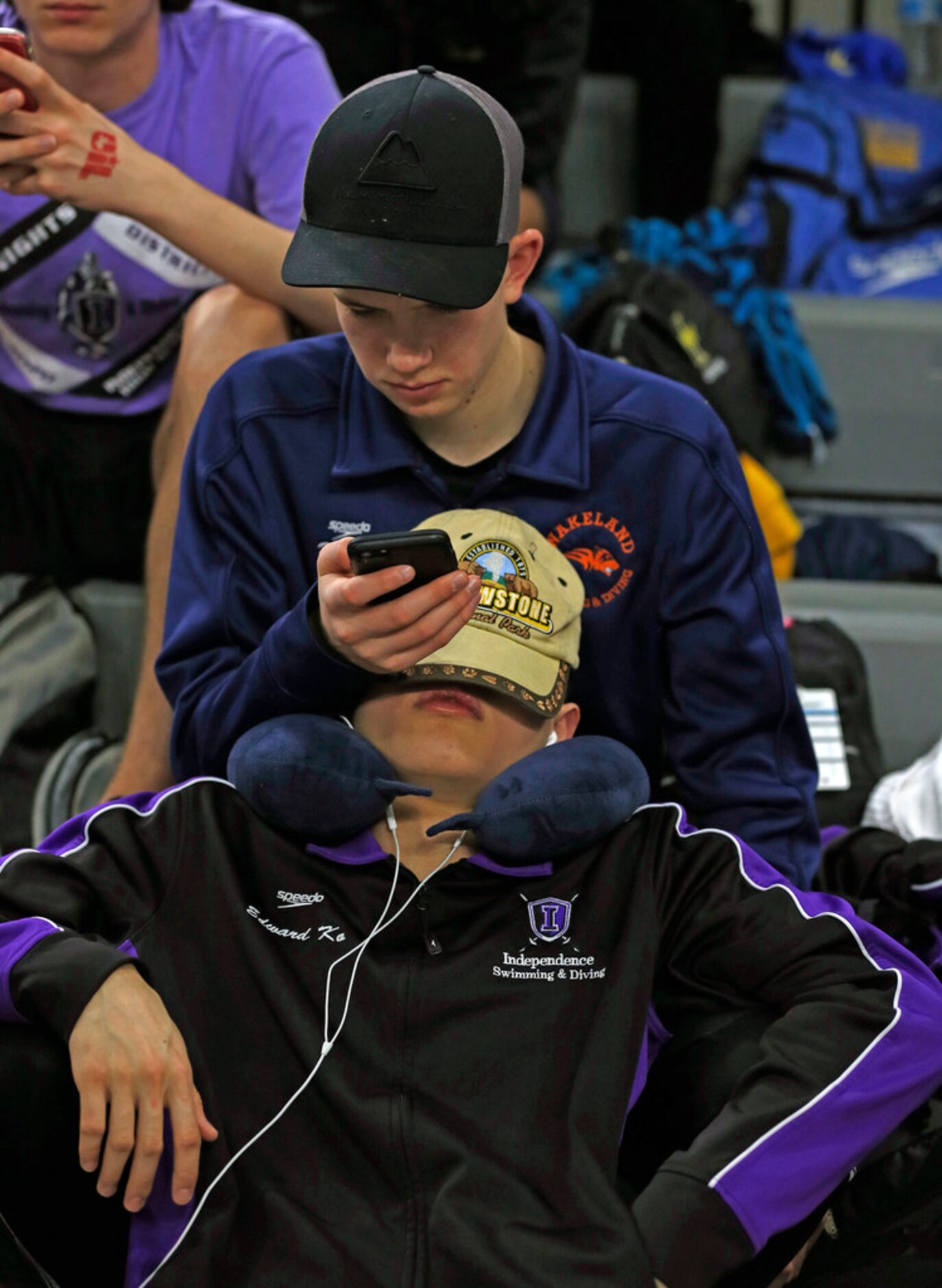 Class 5A preliminaries of the UIL state swimming and diving meet were held in Austin, Texas...