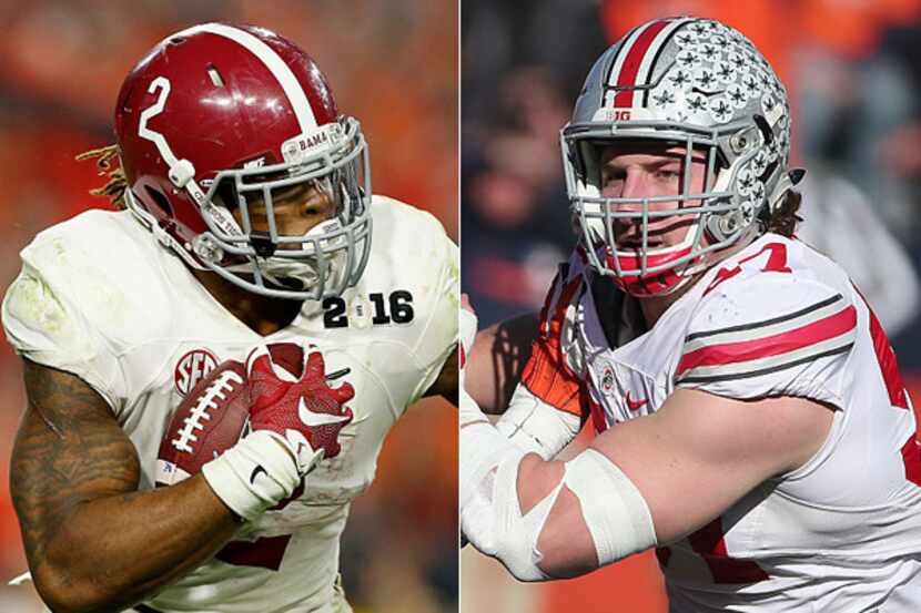 Alabama running back Derrick Henry (left) and Ohio State defensive end Joey Bosa.