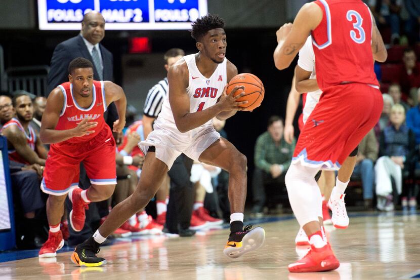 SMU guard Shake Milton (1), pictured here in a game against Delaware State in December, had...