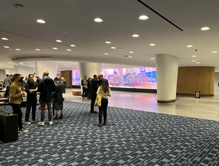 Newly opened-up terrace-level lobby, David Geffen Hall at Lincoln Center for the Performing...