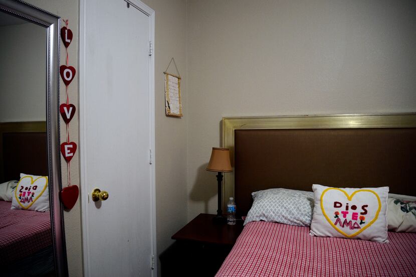 Giselle Barahona's future room includes a pillow made by her step-mother that reads "God...