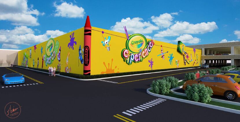 Crayola Experience rendering of what the exterior will look like when the facility opens in...