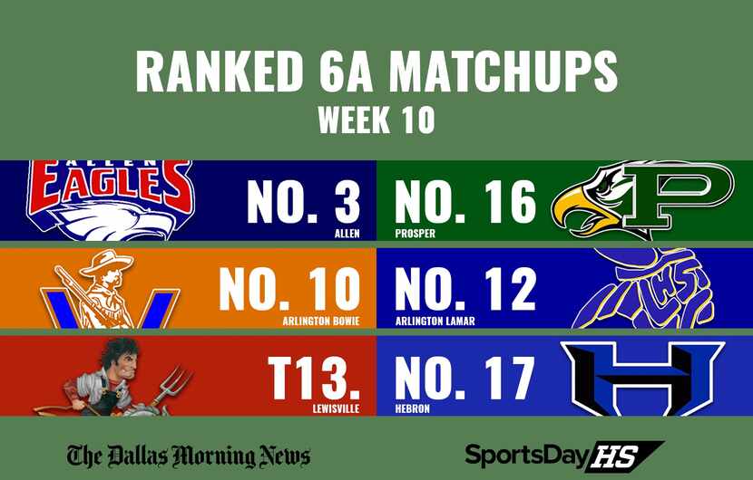 All ranked 6A matchups in Week 10.