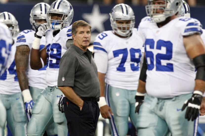 Dallas Cowboys offensive coordinator Bill Callahan, prior to their NFL football game against...