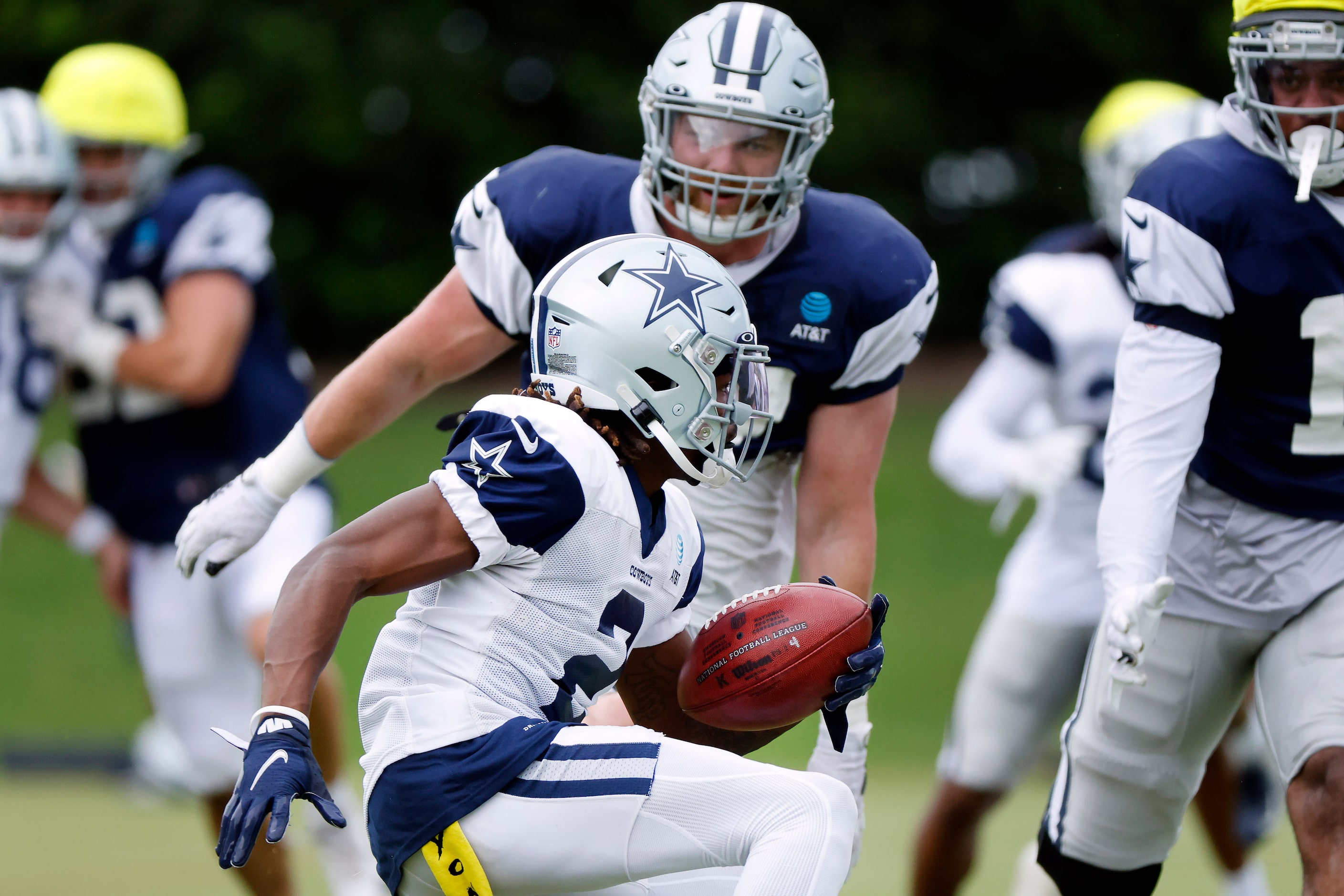 Dallas Cowboys wide receiver KaVontae Turpin (2) returns a kick during special teams...