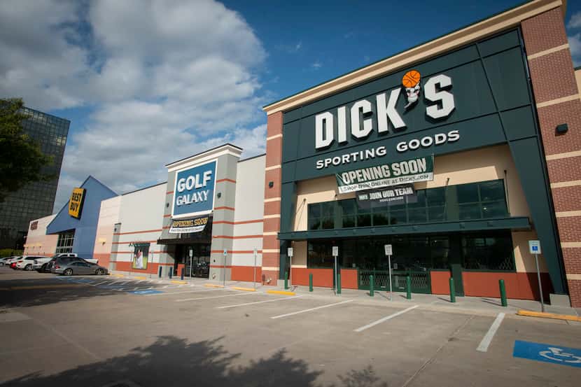 Golf Galaxy and Dick’s Sporting Goods sit side by side on North Central Expressway.