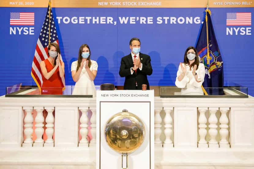 New York Gov. Andrew Cuomo rang the opening bell to mark the historic reopening of NYSE...