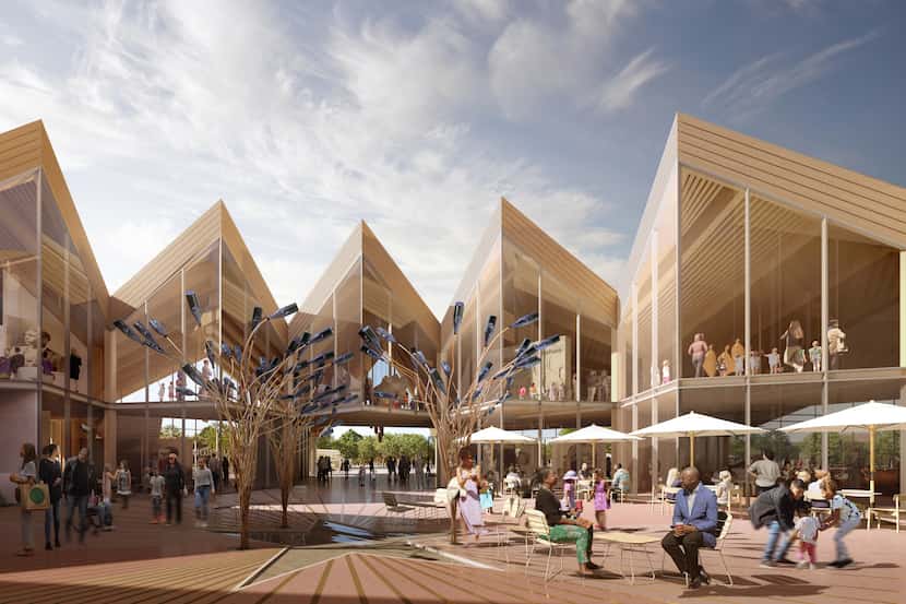 Rendering of the proposed National Juneteenth Museum, in Fort Worth. Courtesy of BIG- Bjarke...