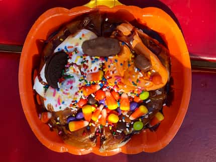 Halloween came early with the Deep-fried Halloween dessert at the State Fair of Texas in...