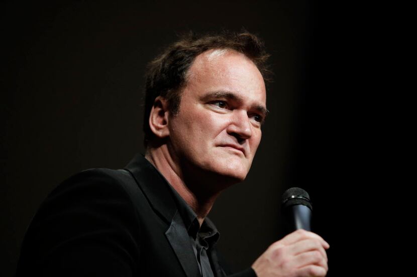 Quentin Tarantino  delivers a speech before receiving the Lumiere Award during the 5th...