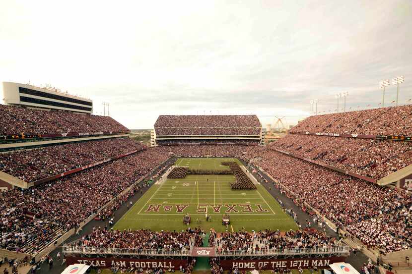 Nov 9, 2013; College Station, TX, USA; A general view of Kyle Field during the halftime of...