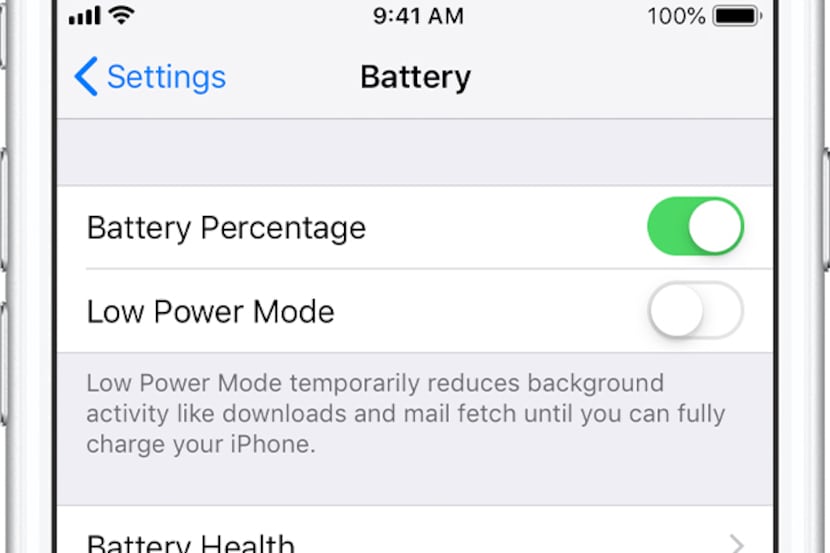 The iPhone's battery health can be found in Settings.