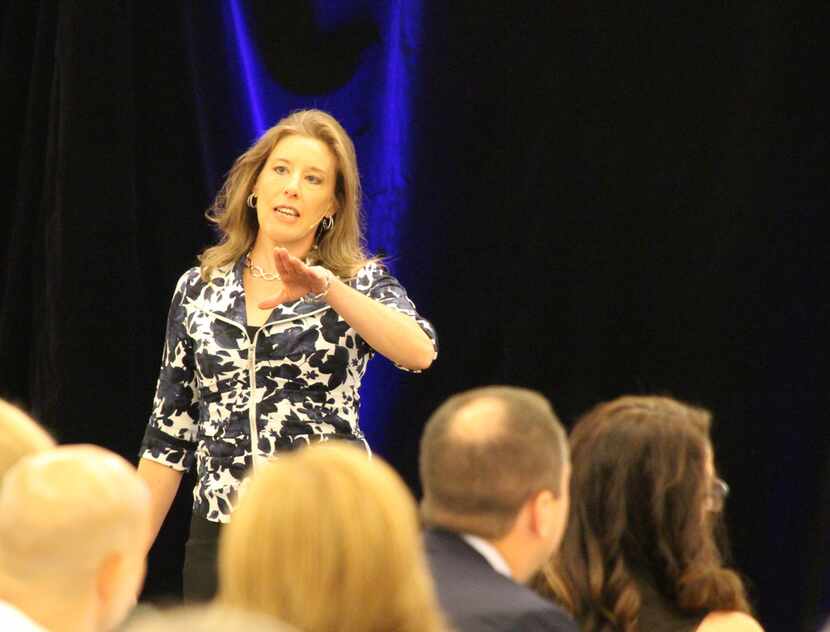 Traci Brown, who grew up in Dallas, taught bankers and others about body language at a Las...