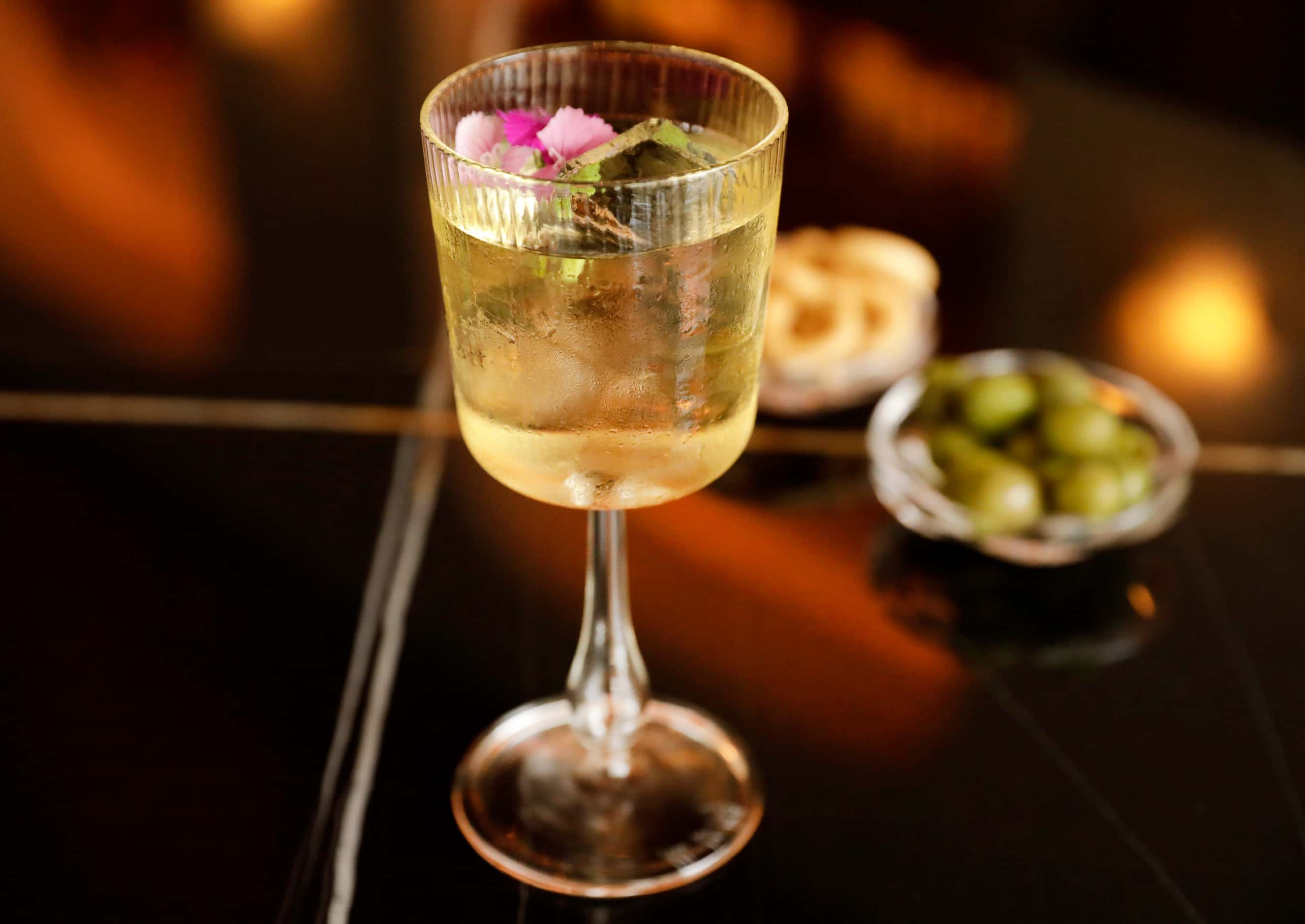 The Provence cocktail is clarified milk punch and white wine poached pears. It's one of the...