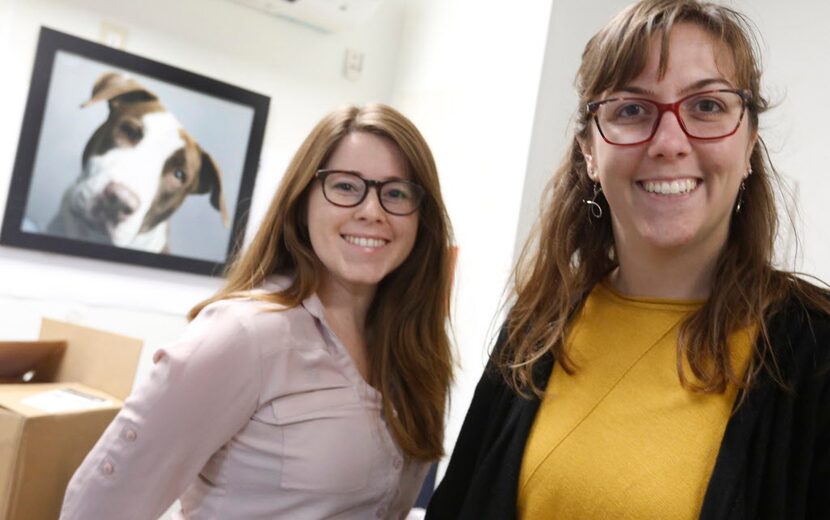 Dallas Animal Services shelter managers Marian Cannell, left, and Jordan Craig at the...