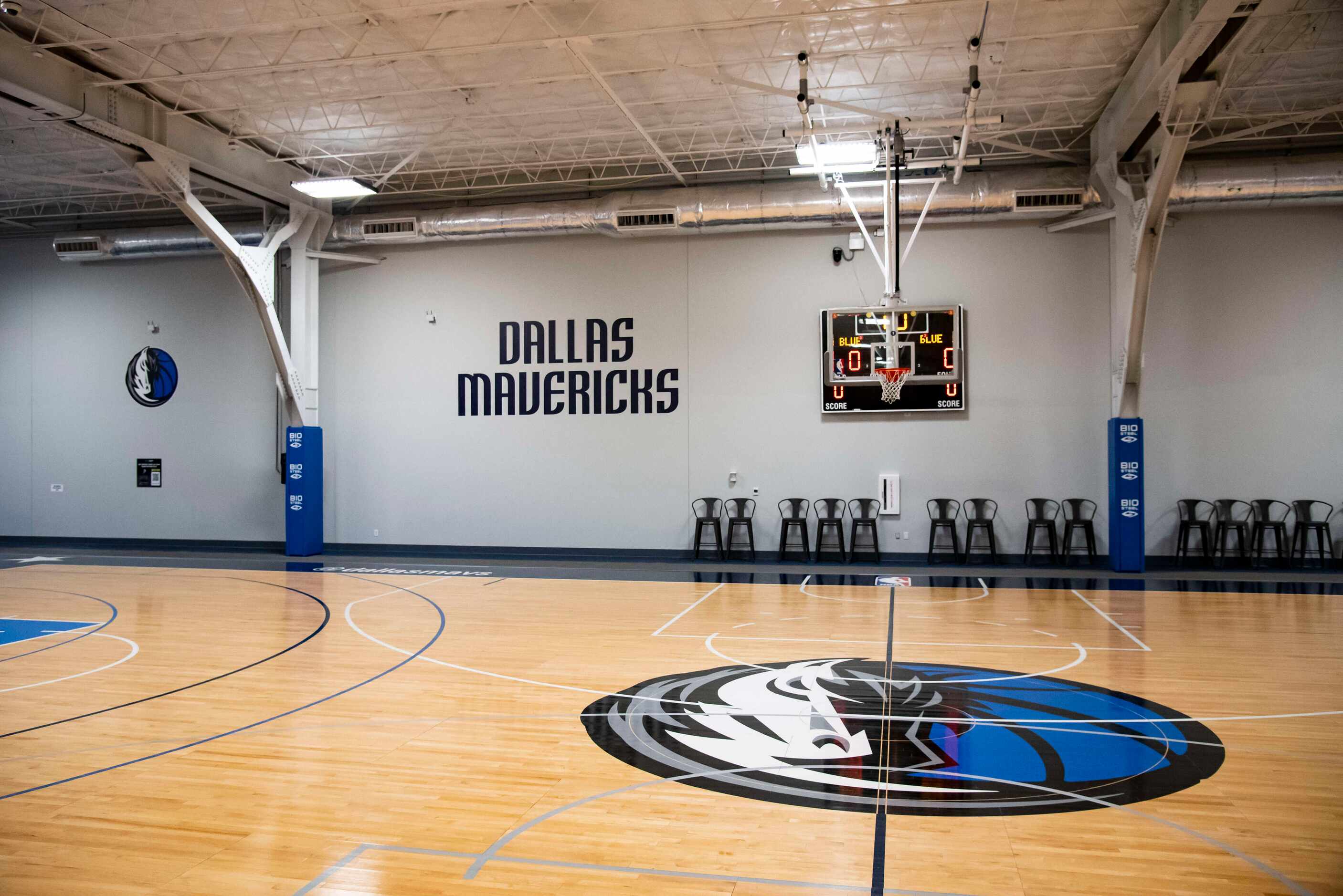 A view of the new court at the Dallas Mavericks BioSteel Practice Center in downtown Dallas...