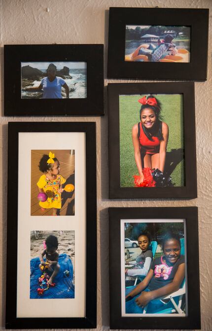 Photos of the Matts family hang on the wall in their home  on Thursday, February 6, 2020 in...