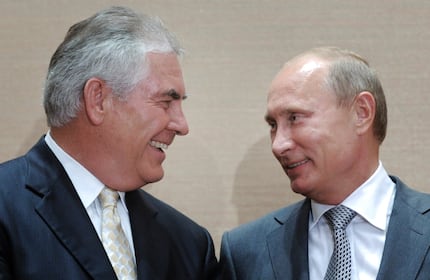 Exxon chief executive Rex Tillerson (left) will face questions about his relationship with...