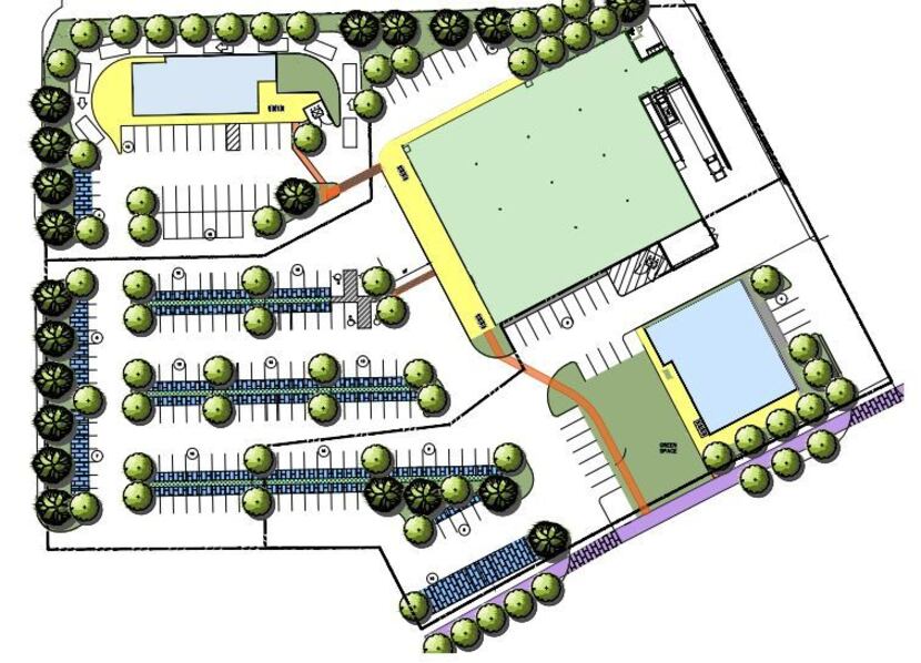 Approved development for the northeast corner of North Hampton Road and Fort Worth Avenue...