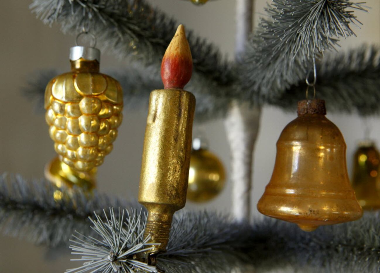  Vintage Christmas decorations collected by Jason McDaniel are displayed at his home in...