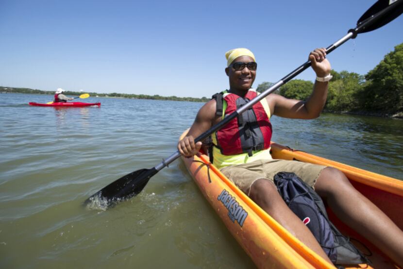 Kenny Hibbler rented a kayak at Paddle Point Park in Rowlett to spend some time on the water...