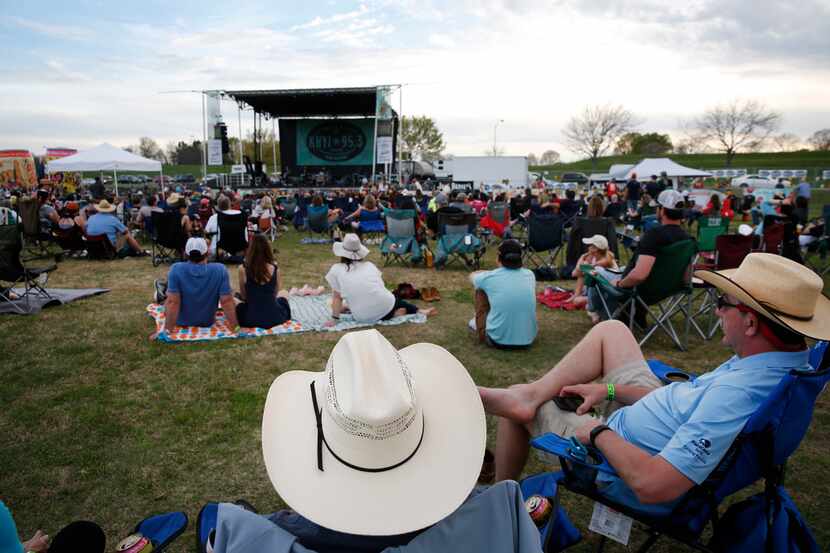 In this 2018 file photo, festival goers listen to live music at the Toyota Texas Music...