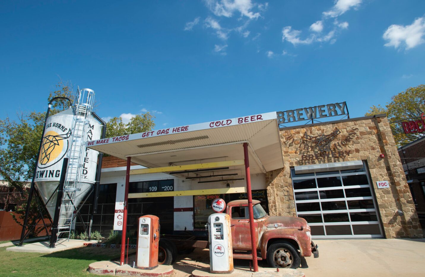 By The Horns Brewing is located in a former gas station in Mansfield.