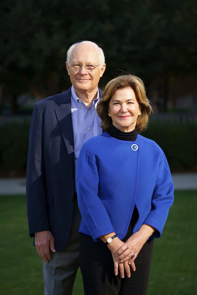 Klyde Warren Park board member Nancy Best and her husband Randy were photographed at the...