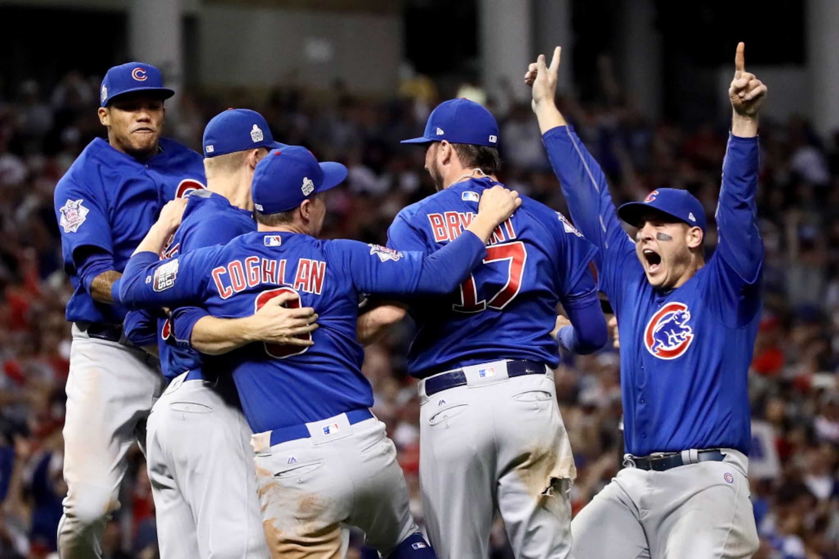 File:The Cubs celebrate after winning the 2016 World Series