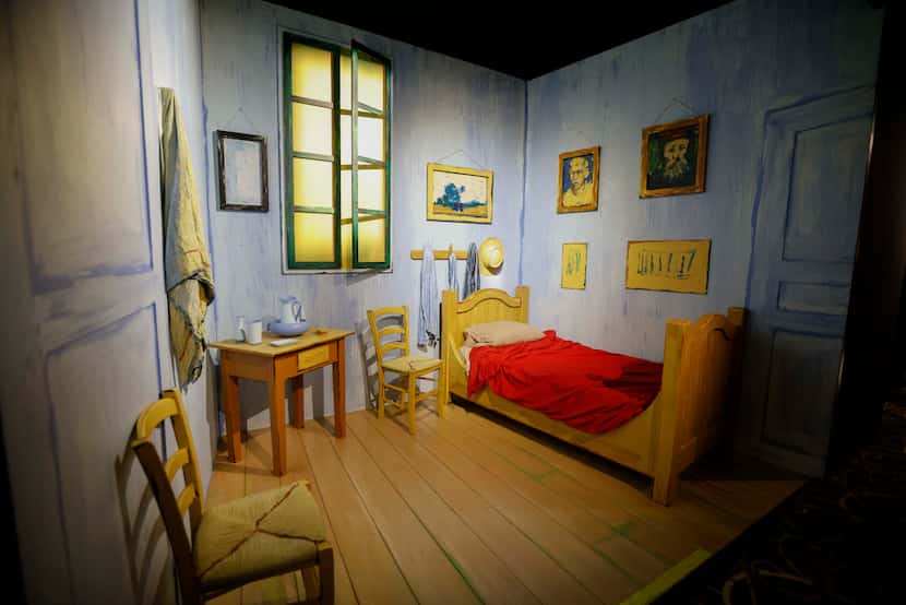 A physical re-creation of “The Bedroom” by Vincent Van Gogh at Van Gogh: The Immersive...