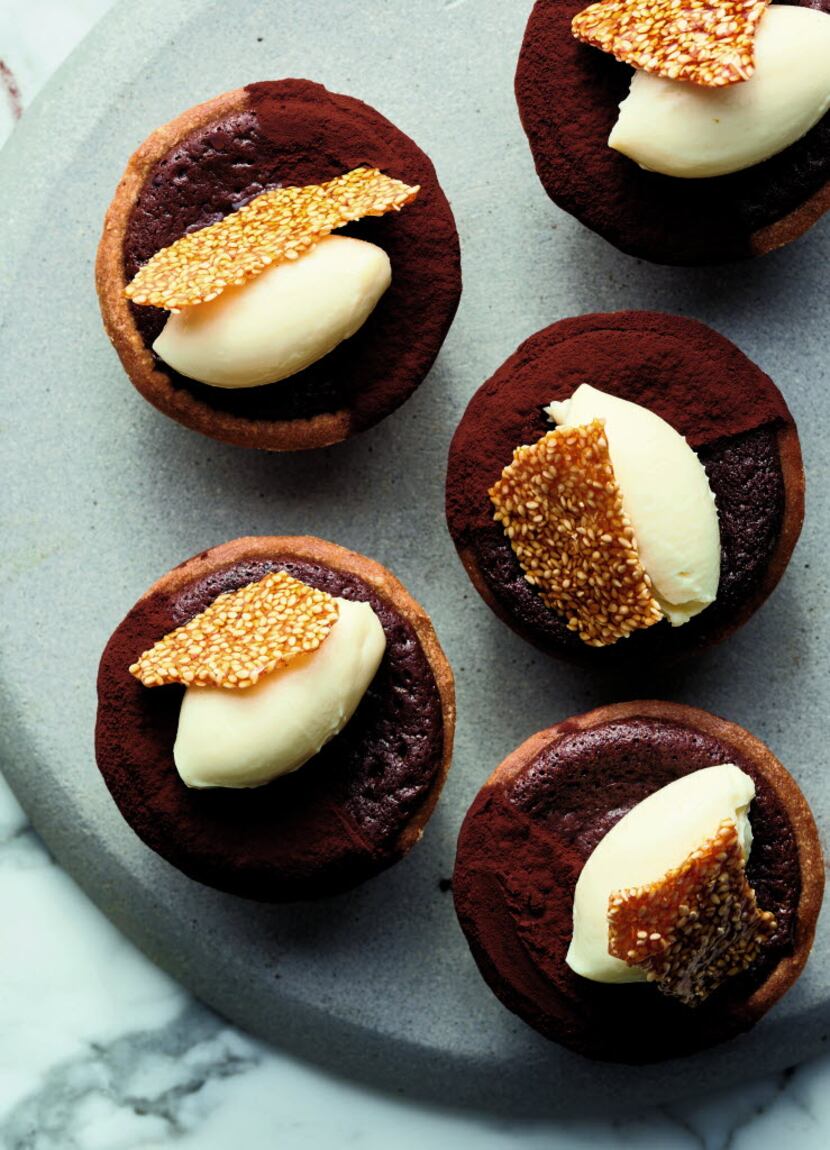 Chocolate and Tahini Tarts with Sesame Brittle from Sweet: Desserts  from  London's ...